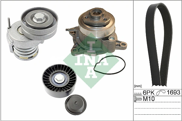 Water Pump + V-ribbed Belt Kit